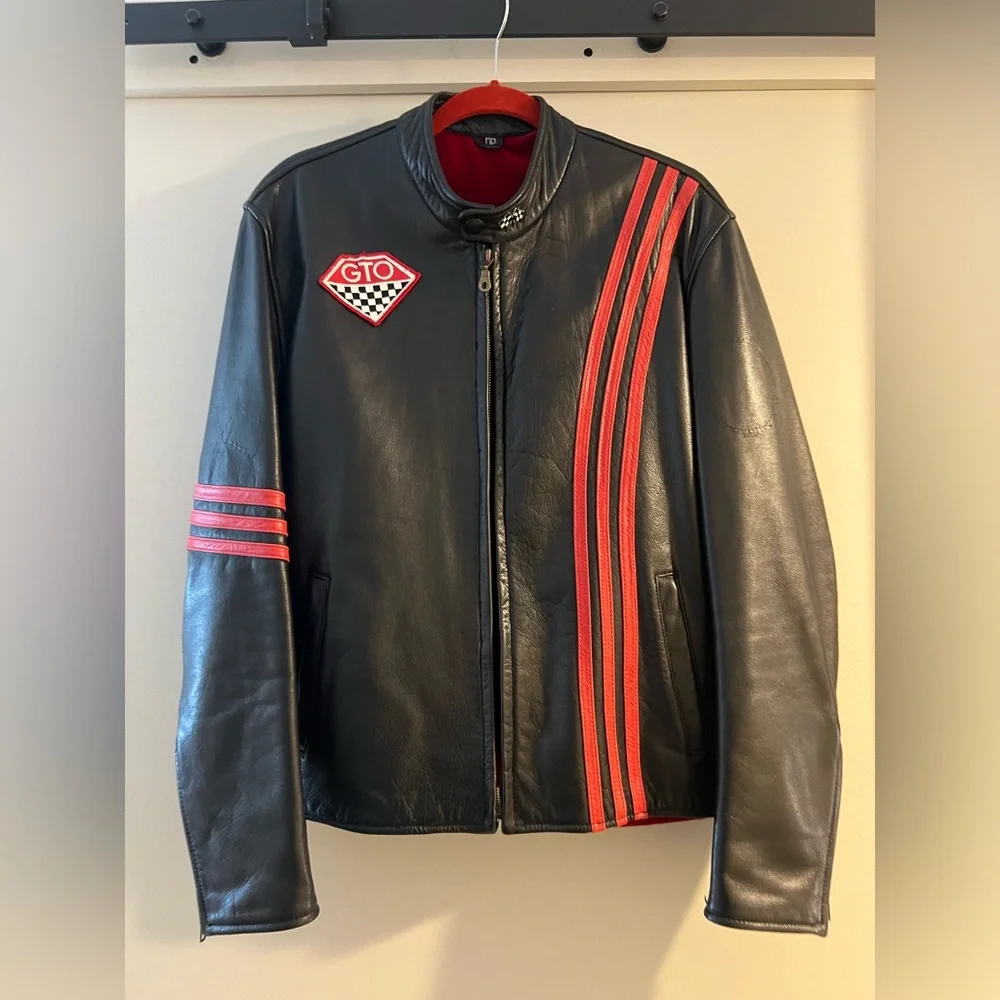 Vintage Leather Cafe RacerJacket, soft 100% Napa Leather,